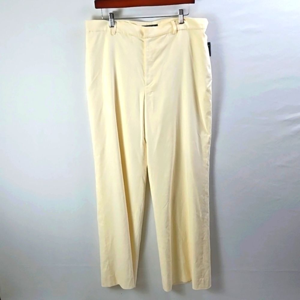 Lauren‎ Ralph Lauren Womens Cream Silk Blend Trouser Pants Sz 14 - NWT